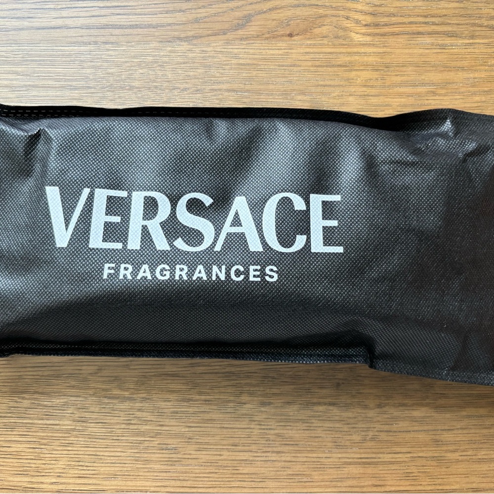 NEW Versace Fragrances Black Belt Bag NWT Black Silver - Picture 3 of 8